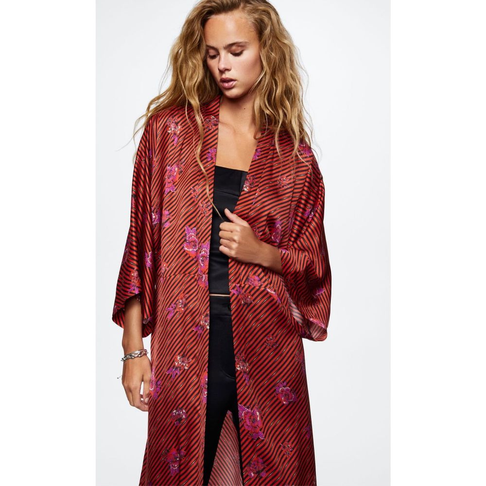 Mango Flower Print Kaftan Size L - Picture 3 of 8